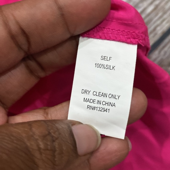 NWT Amanda Uprichard 100% silk pink balloon sleeve blouse size extra small - Picture 4 of 8